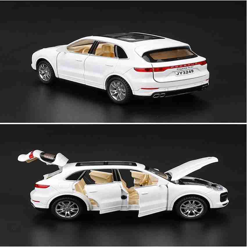 Scale Model Collector Car for Porsche Cayenne 1:32 Simulated Miniature Car  Model Sound and Light Pull Back Mini Car Miniatures Diecast Vehicles (Size