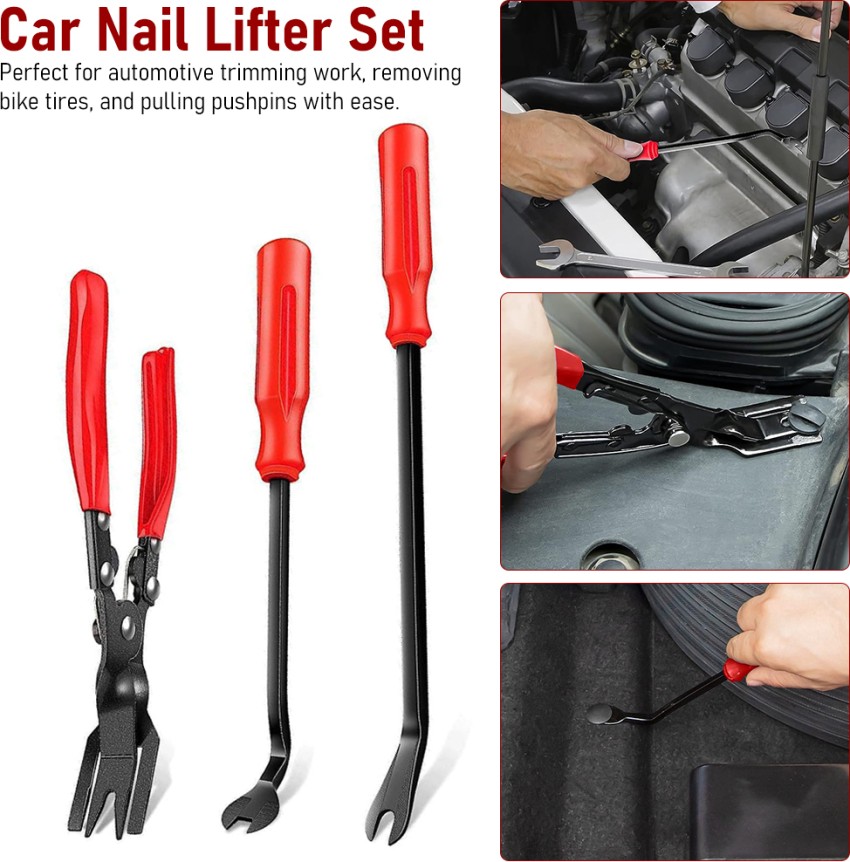 HANNEA Car Repair Tool Rubber Clip Remover Tool Clip Pliers Set of