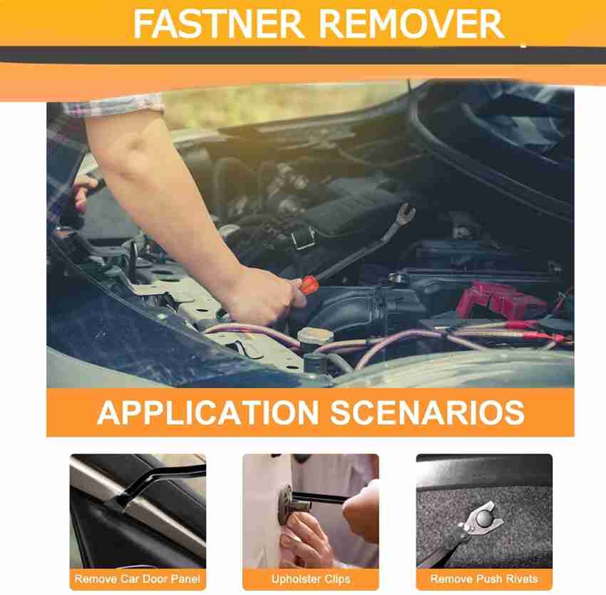 metreno Car Repair Kit 100 pcs Car Fastener Bumper Clip & 12 pcs