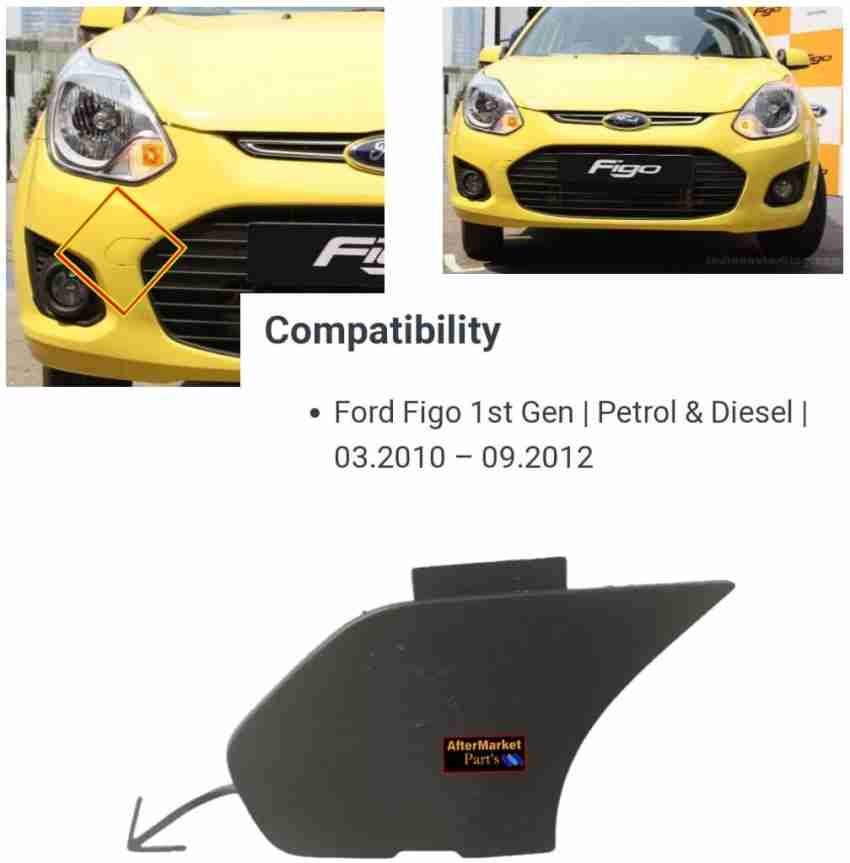 My IND Front Bumper Tow Hook Cover Cap Black Cover figo 1st