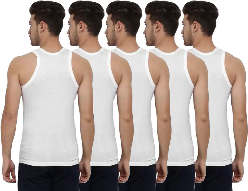 Plain white vest mens online