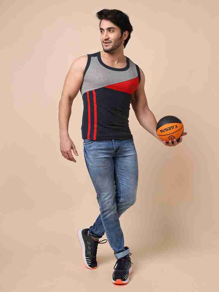 Buy Dollar Bigboss Multi colour Men's Sports Vest-BB12-Pack of 5Pcs Online  at Low Prices in India 
