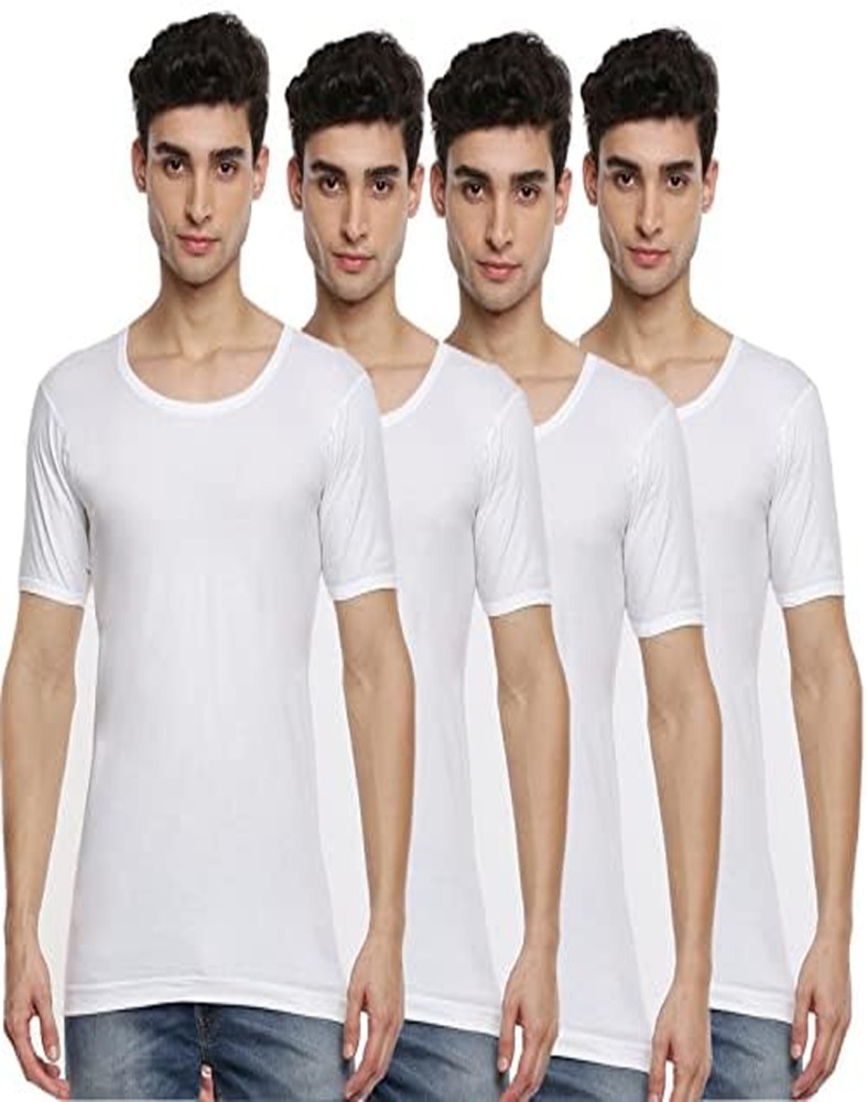 Buy RAMRAJ COTTON Men Pure Cotton Solid Innerwear Vests Pack of 5