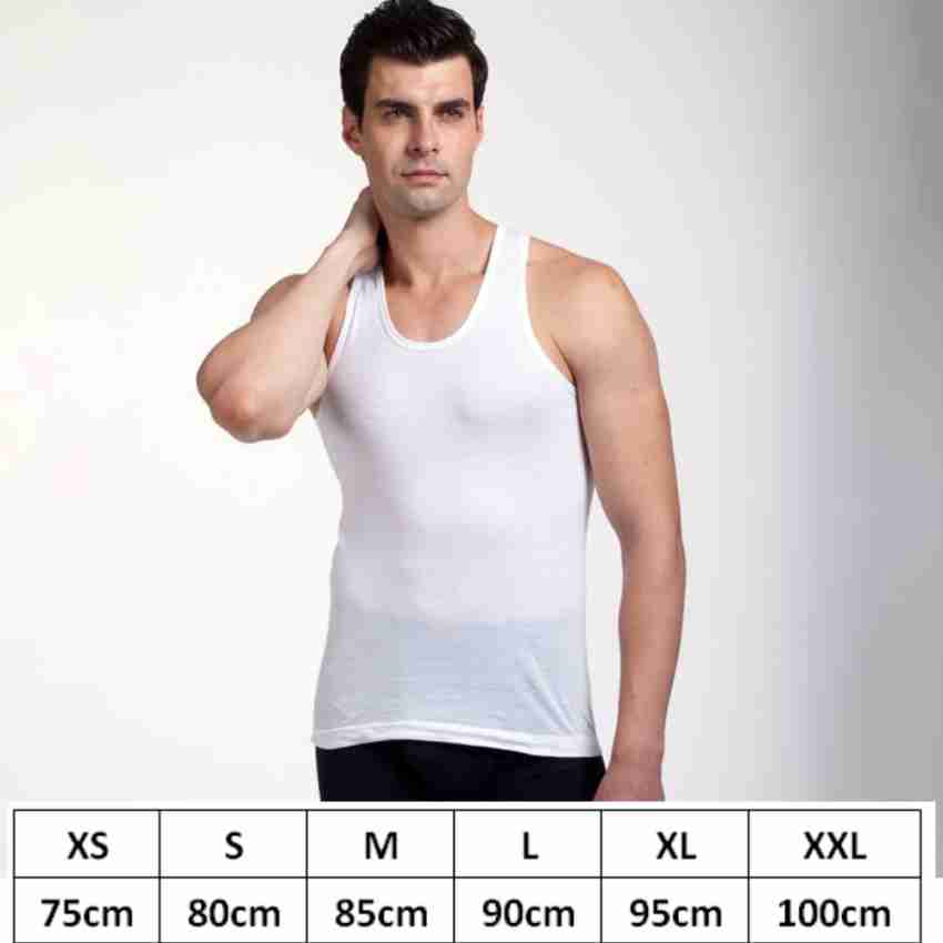 Poomex Men's Vests - Pack of 2 (85cm) White