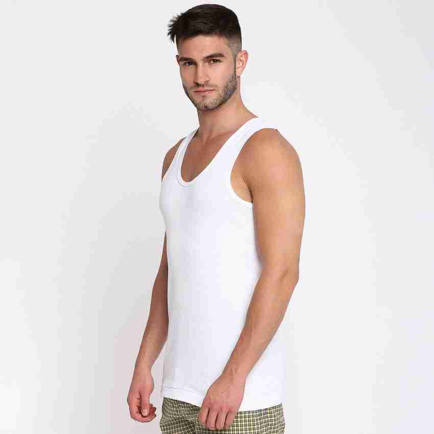 Viking or Ramraj Men’s White Cotton Sleeved and Sleeveless Vest - 2 in a  Pack