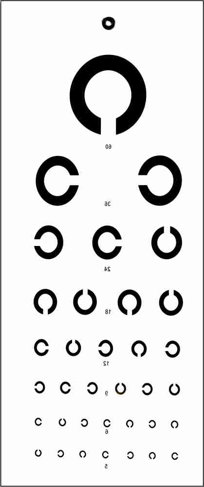 Ansh Enterpris eye test chart Number Vision Test Chart Vision