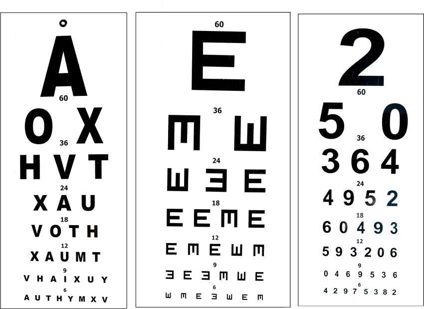 Ansh Enterpris eye test chart HindiNumber Vision Test Chart