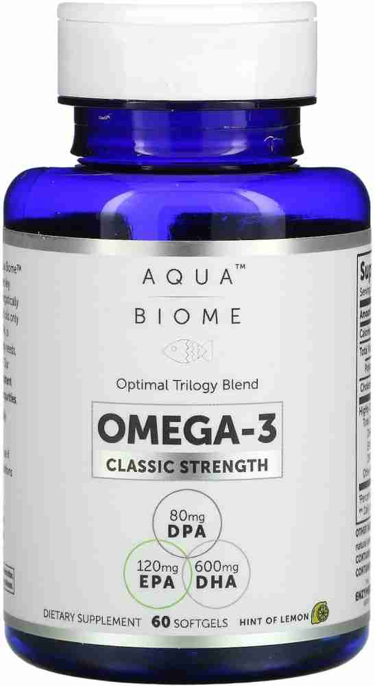 Enzymedica Aqua Biome Omega 3 Classic Strength Lemon 600 mg