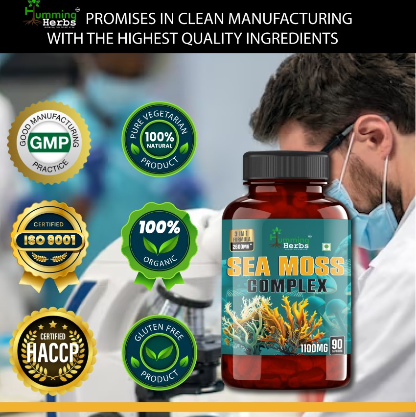 Humming Herbs Sea Moss - Supports healthy digestion, Immunity