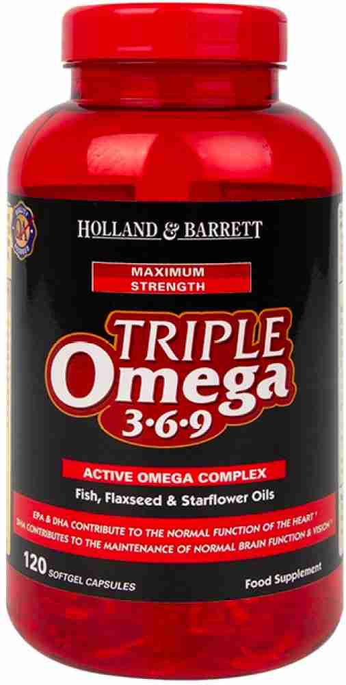 Holland Barrett Triple Omega 3.6.9 120 Softgel Capsules Active