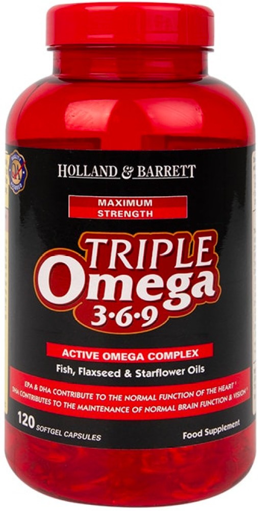 Holland Barrett Triple Omega 3.6.9 120 Softgel Capsules Active