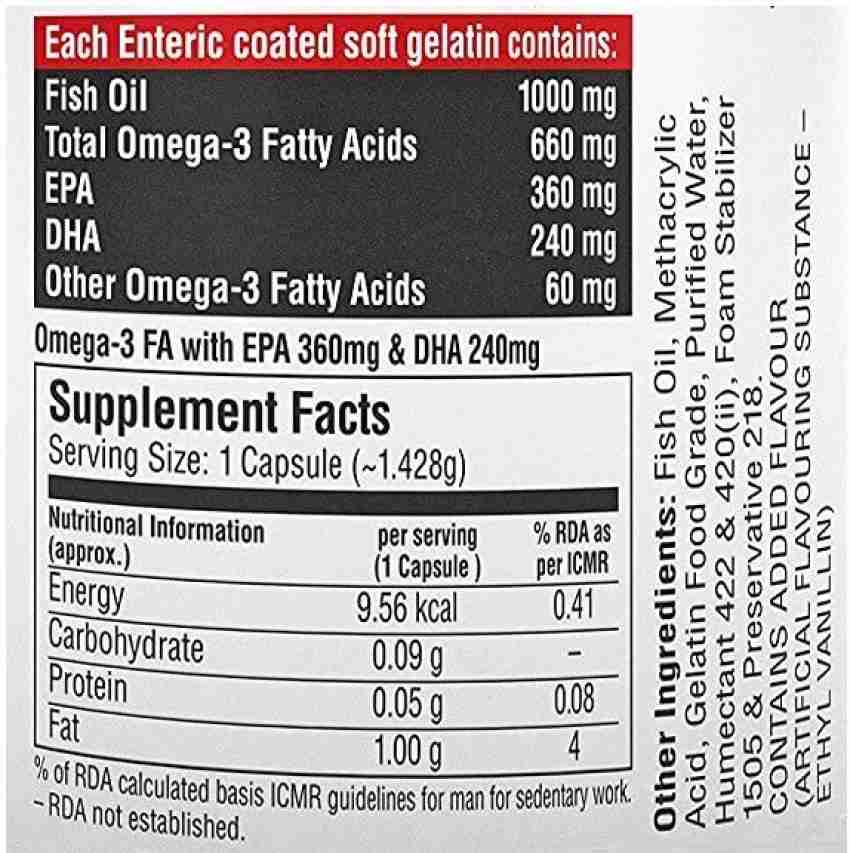 Labrada Double Strength OMEGA 3 Fatty Acid 60 Soft Gelatin