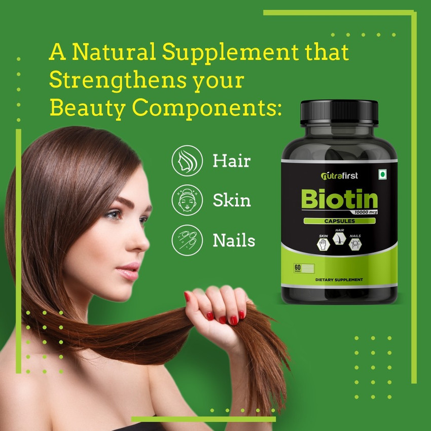 NutraFirst Biotin Capsules For Hair Growth Glowing Skin Price in