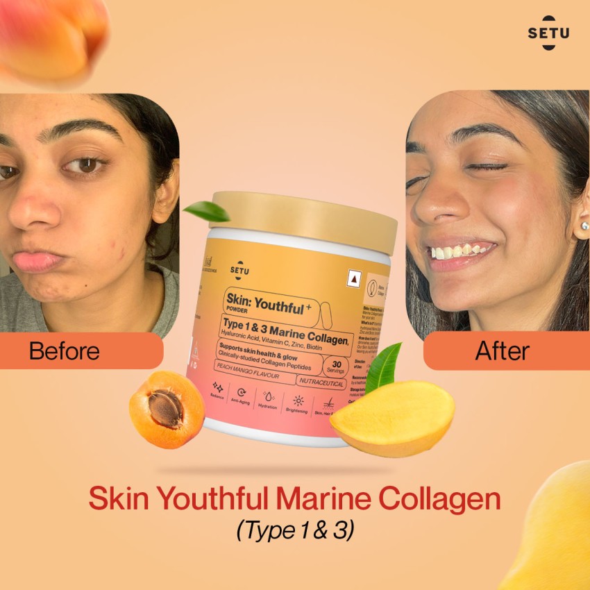 Setu Skin Youthful Collagen Powder Improves Skin Hydration