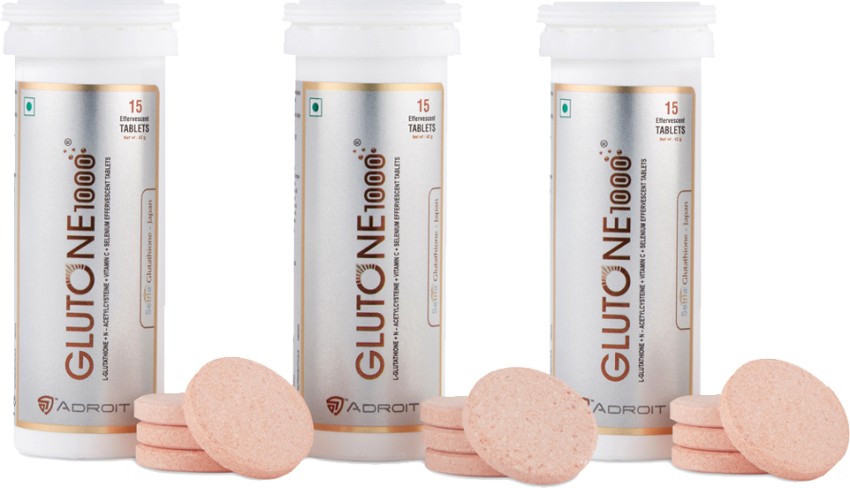 Glutone 1000 Setria L Glutathione Effervescent Tablets Vitamin