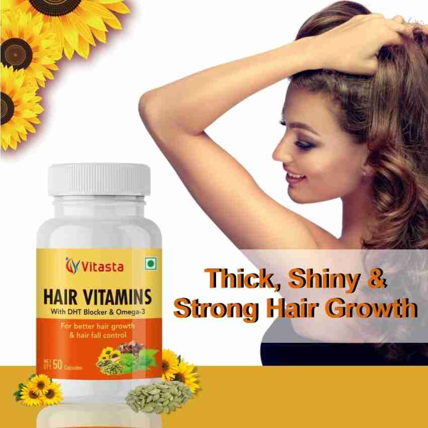 VITASTA Hair Vitamins With DHT Blocker Omega 3 Better Hair