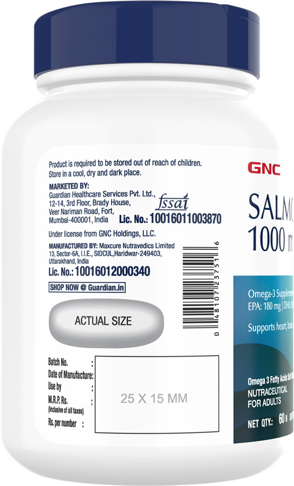 GNC Salmon Oil for Men Women 60 Softgels Price in India Buy GNC Salmon Oil for Men Women 60 Softgels online at Flipkart