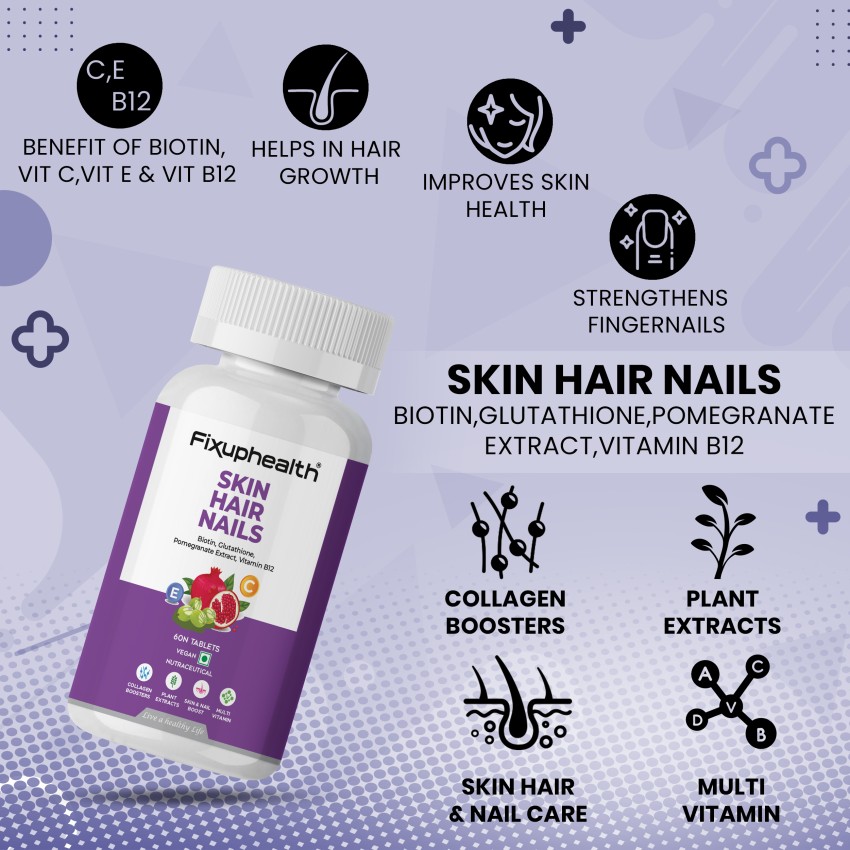 Amazon.com : PotentSea Natural Hair, Nail, and Skin Supplement, Grow  Strong, Healthy Beautiful Hair and Nails, Glowing, Youthful Skin, 120 veg  caps : Beauty & Personal Care
