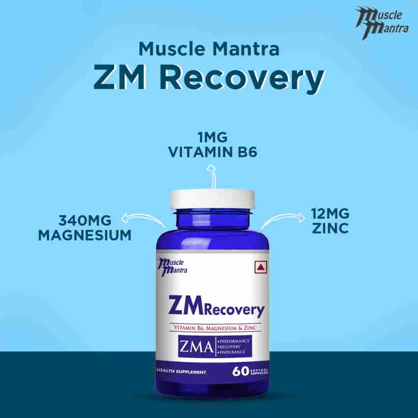 Muscle Mantra ZM Recovery ZMA 60 Softgels Price in India Buy