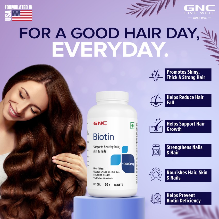 Buy GNC Women's Hair, Skin & Nails | Daily Multi Blend | Biotin (3,000  mcg), Hyaluronic , s C & E with Niacin | Added Antioxidants | Supports  Womens and Beauty | 60 Cets Online at desertcartINDIA