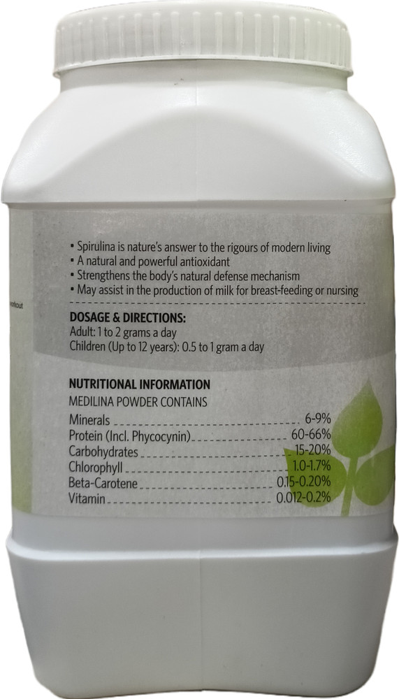 Medilina Organic Spirulina Powder 1 Kg Price in India Buy Medilina Organic Spirulina Powder 1 Kg online at Flipkart