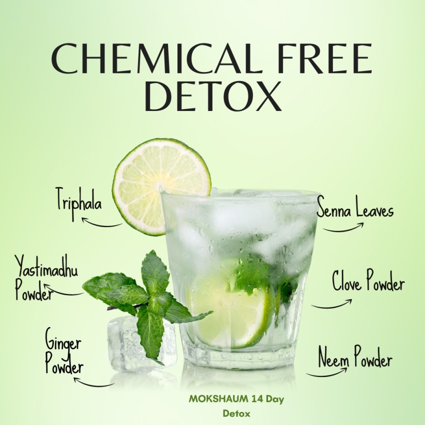Mokshaum Weight Loss Detox Powder - 14 Day Cleanse with Herbal