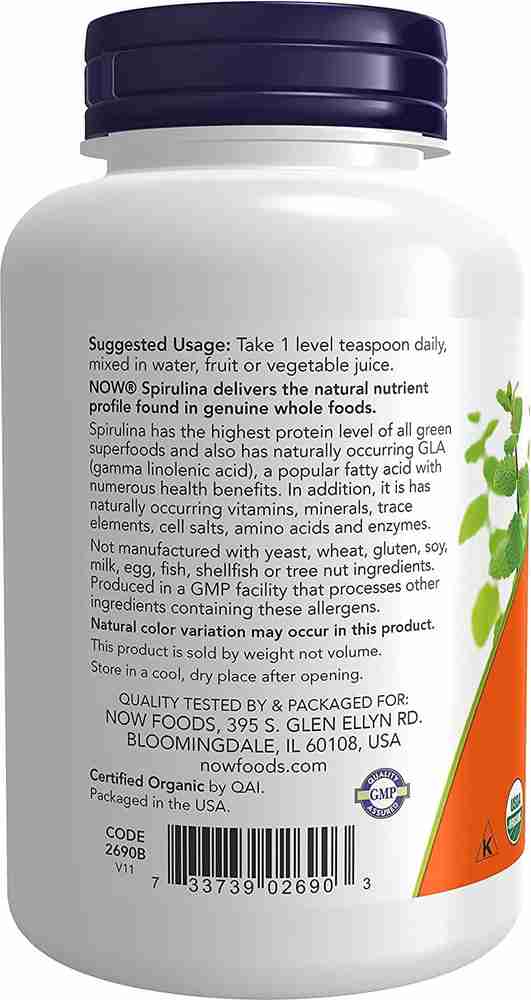 Now spirulina powder top