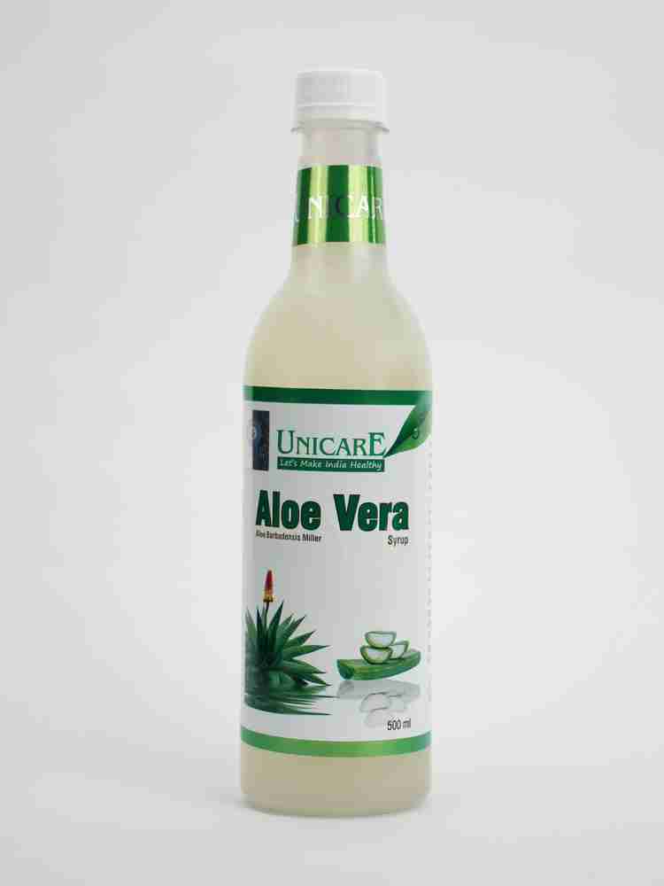 unicare Aloe Vera Juice Aloe Barbadensis Miller Syrup 500ml Price in India Buy unicare Aloe Vera Juice Aloe Barbadensis Miller Syrup 500ml online at Flipkart