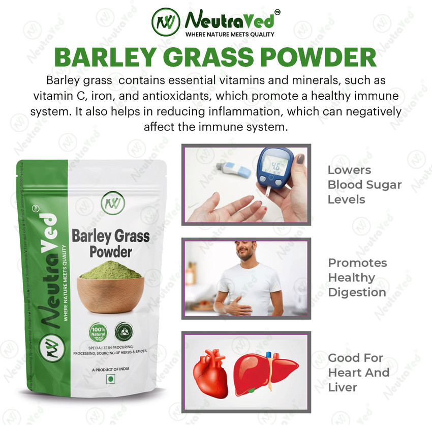 NeutraVed Barley Grass Exploring the Benefits of Barley Grass Powder Price in India Buy NeutraVed Barley Grass Exploring the Benefits of Barley Grass Powder online at Flipkart
