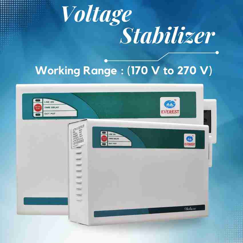 EVEREST EW 400 Dlux Used Upto 1 Ton AC 1 1.5 Ton AC Stabilizer for Inverter Normal AC Working Range 170V 270V Price in India Buy EVEREST EW 400 Dlux Used Upto 1 Ton AC 1 1.5 Ton AC Stabilizer for Inve...