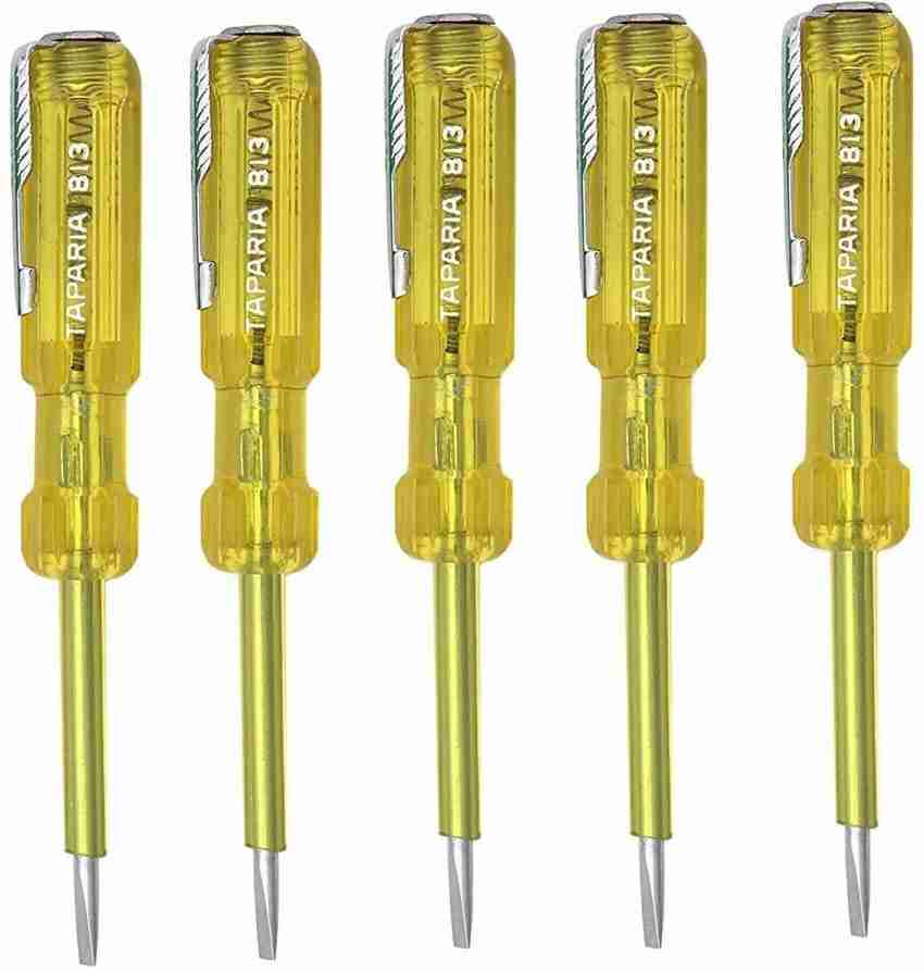 TAPARIA 813 Analog Set of 5 Analog Voltage Tester Price in India Buy TAPARIA 813 Analog Set of 5 Analog Voltage Tester online at Flipkart