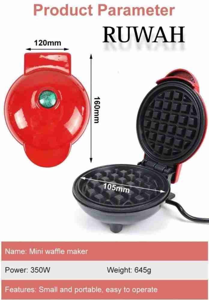 Mini Waffle Maker Machine, 350W Portable Electric Non-Stick Waffle