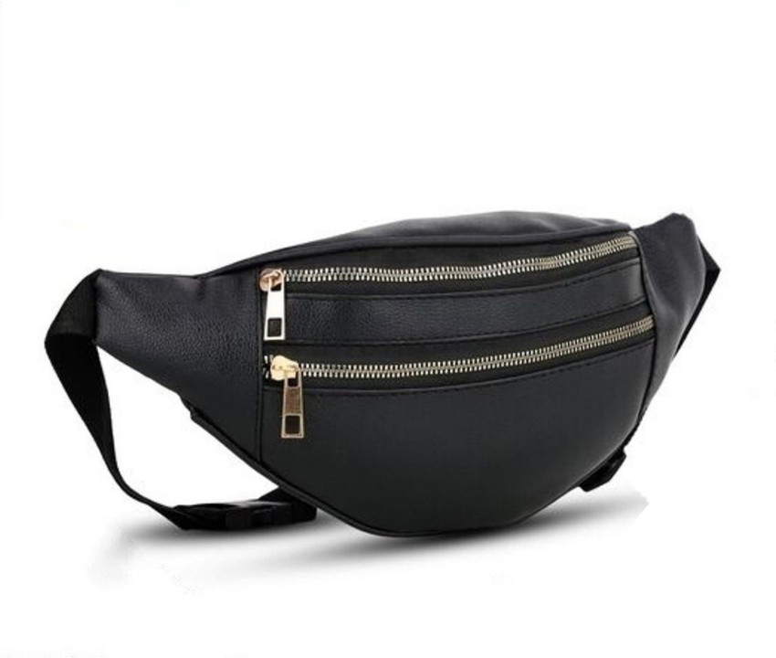 Waist bag leather black on sale