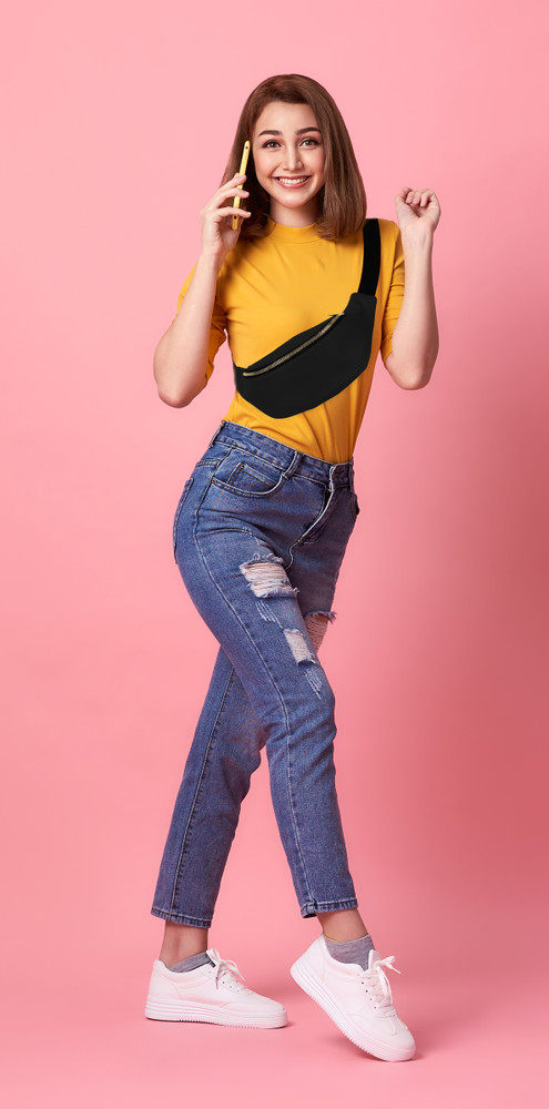 Classy Women Travel Bum Bag Waist Fanny Pack For Girls And Women Waist Bag Travel pouch bag Black Price in India Flipkart
