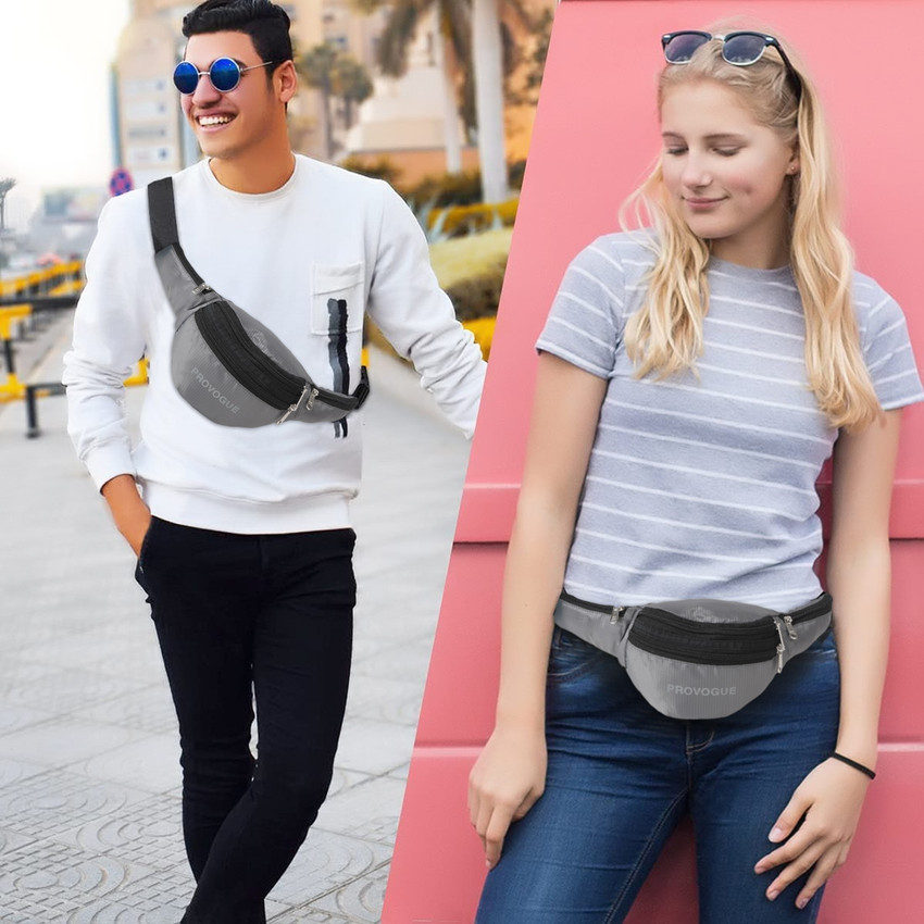 Nice Purse Waist Bag Fanny Pack for Travel Hiking Trekking12 Waist Bag Grey Price in India Flipkart