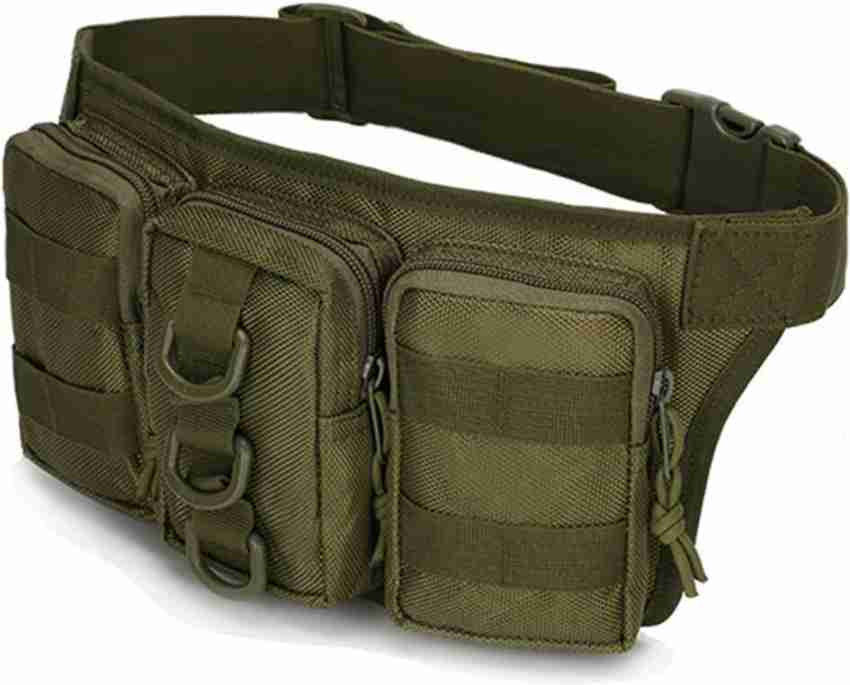 Scoyca Tactical Waist Pack Hiking Waist Bag Outdoor Army Military Hip Waist Belt  Bag Hiking Waist Bag tan brown - Price in India