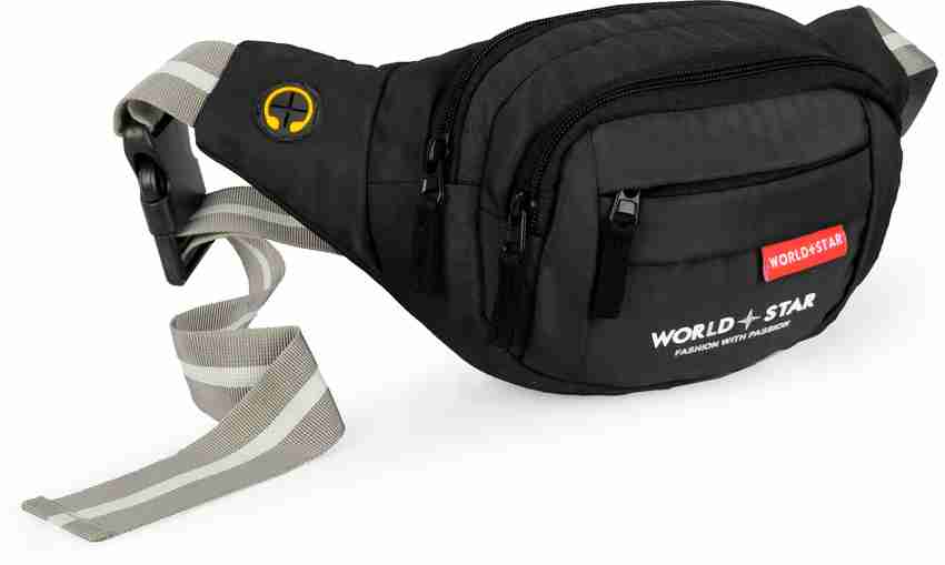 Worldstar fluffy black waist bag Fanny Pack for Travel Bags Hiking Trekking black Price in India Flipkart