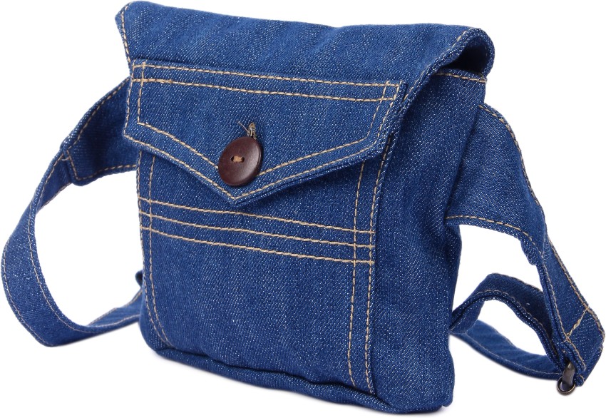 pose india belt fanny waist bag Belt bag denim blue - Price in