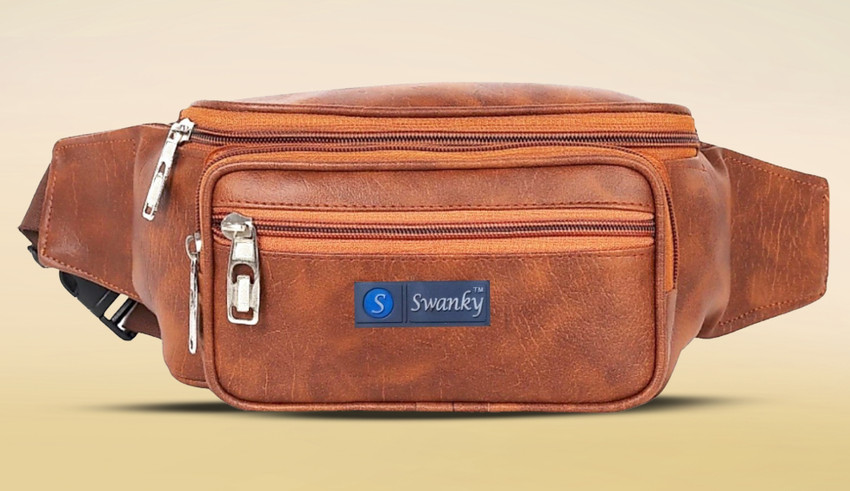 Mens belt bag leather deals