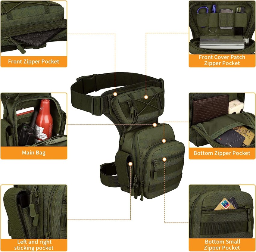 Versatile tactical waist leg bag hot sale