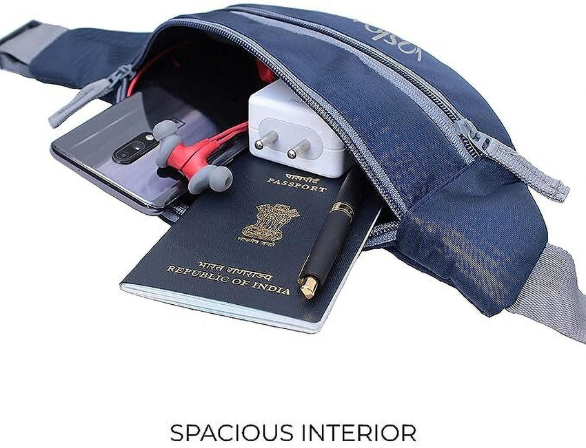PARIVRIT Trendy Unisex Fanny Pack Waist Bag Hip Belt Pouch Travel Purse Pack 1 Blue Waist bag Blue Price in India Flipkart
