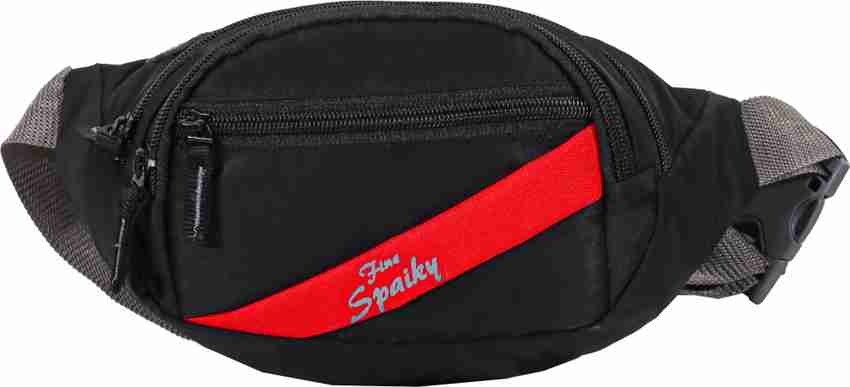 Finespaiky RDKJ 0129 RDKJ 0129 Fanny Pack Stylish Real Waist Bag for Men Women Black Red Price in India Flipkart