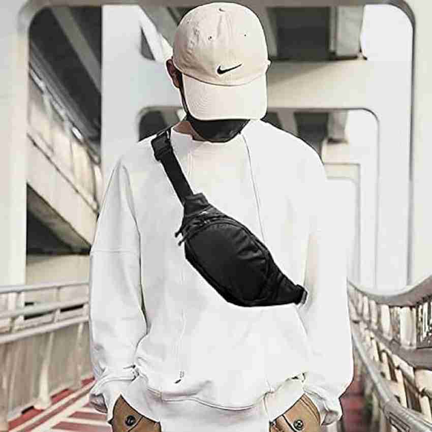 PARIVRIT Round Waist Bag for Men Travel Bag for Men Chest Bag Waist Bag black Price in India Flipkart