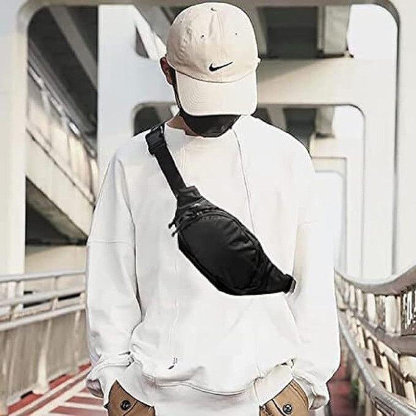 PARIVRIT Round Waist Bag for Men Travel Bag for Men Chest Bag Waist Bag black Price in India Flipkart