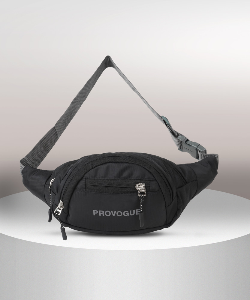 PROVOGUE Waterproof Waist Fanny Pack Waist Belt for Travelling Waist Bag WAIST BAG Black Price in India Flipkart