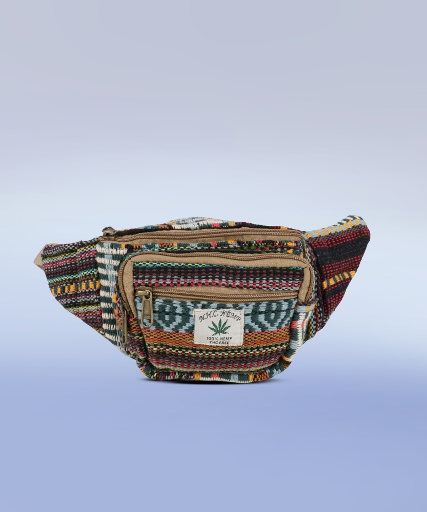 LONGING TO BUY Hemp Fanny Pack for Both Men and Women Waist Belt Bag Handmade Pack from Pure Hemp Multicolored 2 Waist Bag Multicolored 2 Price in India Flipkart