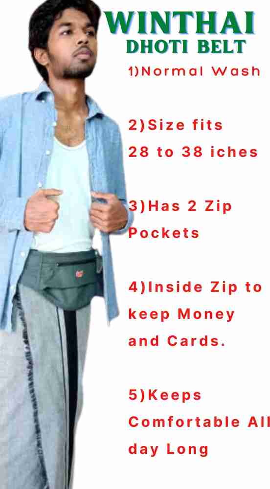 WINTHAI Dhoti belt for Men and Women Dhoti Belt Green Price in India Flipkart