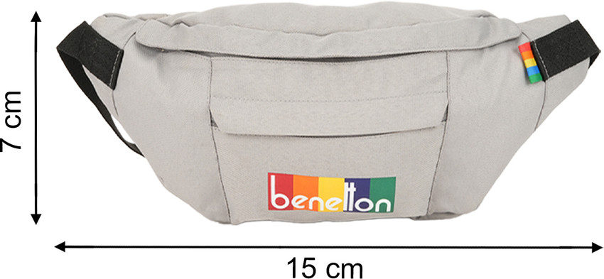 United Colors of Benetton Trellis Waist Bag Grey Price in India Flipkart