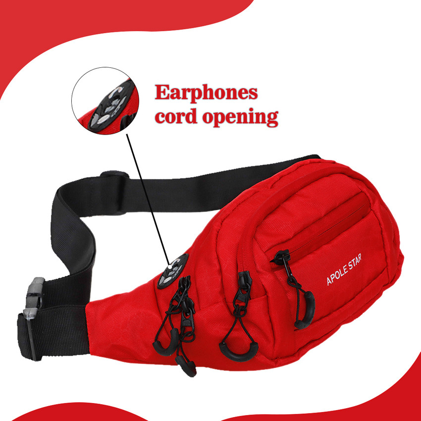 Apolestar Pro fluffy Red Waist Bag Fanny Pack for Travel Bags