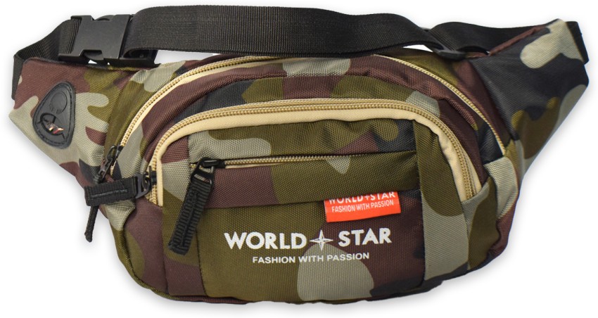 Worldstar fluffy red waist bag Fanny Pack for Travel Bags Hiking Trekking  red - Price in India